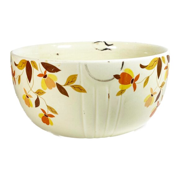 Vintage Hall Pottery Jewel Tea Autumn Radiance 9" Nesting Mixing Bowl Damage - Picture 1 of 14
